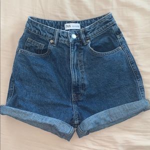 denim mom shorts